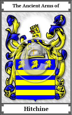 Hitchine Family Crest Download (JPG)  Book Plated - 150 DPI