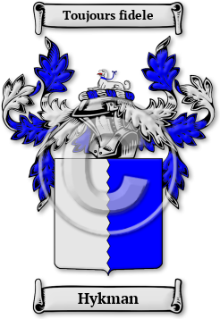 Hykman Family Crest Download (jpg) Legacy Series - 150 DPI