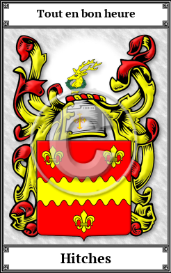 Hitches Family Crest Download (JPG)  Book Plated - 150 DPI