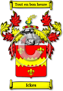 Ickes Family Crest Download (jpg) Legacy Series - 150 DPI