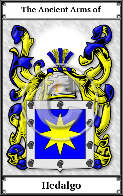 Hedalgo Family Crest Download (JPG)  Book Plated - 150 DPI