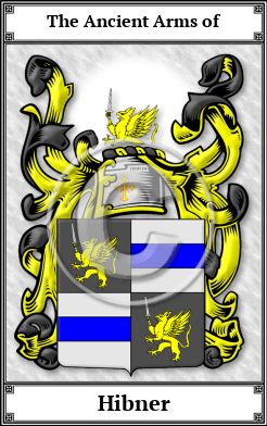 Hibner Family Crest Download (JPG)  Book Plated - 150 DPI
