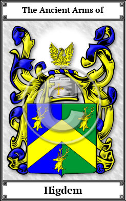 Higdem Family Crest Download (JPG) Book Plated - 600 DPI