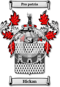 Hickan Family Crest Download (jpg) Legacy Series - 150 DPI