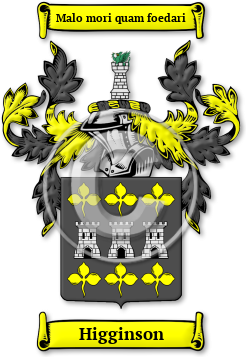 Higginson Family Crest Download (jpg) Legacy Series - 150 DPI