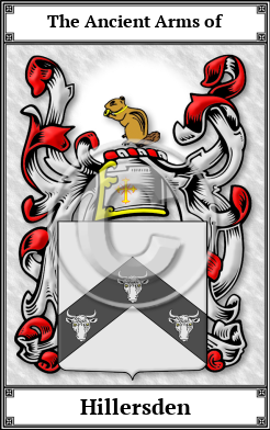 Hillersden Family Crest Download (JPG) Book Plated - 600 DPI