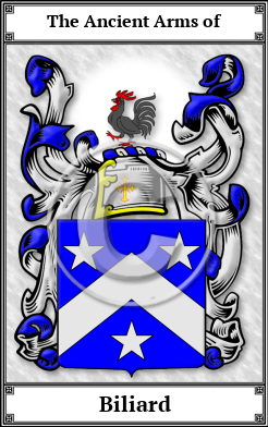 Biliard Family Crest Download (JPG) Book Plated - 600 DPI