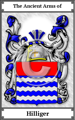 Hilliger Family Crest Download (JPG) Book Plated - 600 DPI