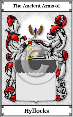 Hyllocks Family Crest Download (JPG) Book Plated - 600 DPI