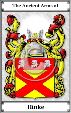 Hinke Family Crest Download (JPG) Book Plated - 600 DPI