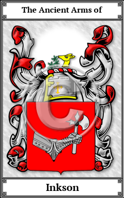 Inkson Family Crest Download (JPG)  Book Plated - 150 DPI