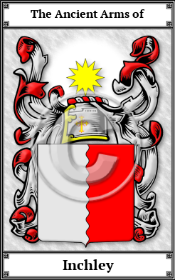 Inchley Family Crest Download (JPG) Book Plated - 600 DPI