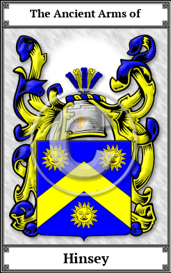 Hinsey Family Crest Download (JPG)  Book Plated - 150 DPI