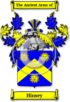 Hinsey Family Crest Download (jpg) Legacy Series - 150 DPI