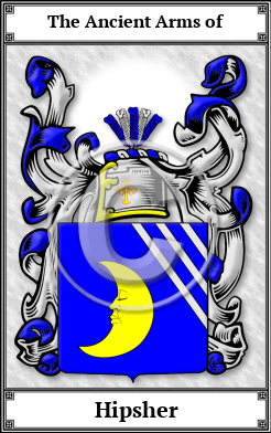 Hipsher Family Crest Download (JPG)  Book Plated - 150 DPI