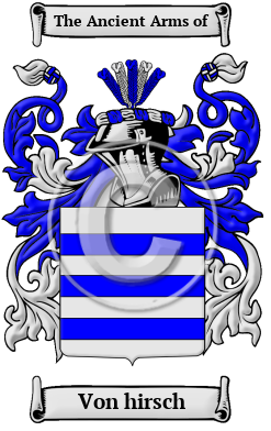 Von hirsch Family Crest/Coat of Arms