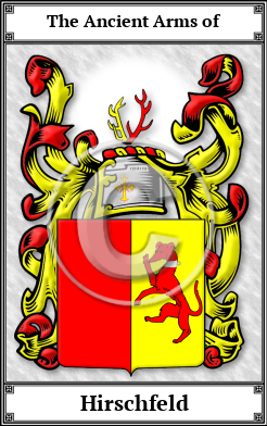 Hirschfeld Family Crest Download (JPG)  Book Plated - 150 DPI