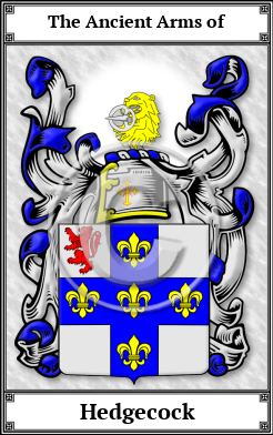 Hedgecock Family Crest Download (JPG)  Book Plated - 150 DPI