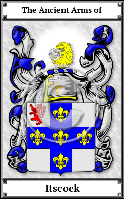Itscock Family Crest Download (JPG)  Book Plated - 150 DPI