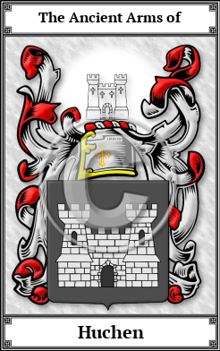 Huchen Family Crest Download (JPG) Book Plated - 600 DPI