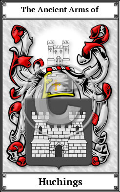 Huchings Family Crest Download (JPG)  Book Plated - 150 DPI