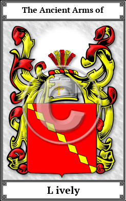 L ively Family Crest Download (JPG) Book Plated - 150 DPI