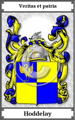 Hoddelay Family Crest Download (JPG)  Book Plated - 150 DPI