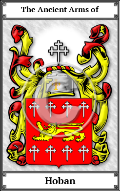 Hoban Family Crest Download (JPG)  Book Plated - 150 DPI