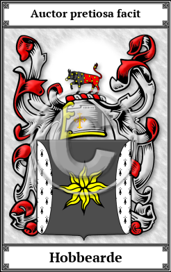Hobbearde Family Crest Download (JPG)  Book Plated - 150 DPI