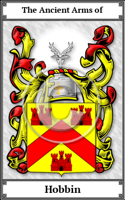 Hobbin Family Crest Download (JPG)  Book Plated - 150 DPI