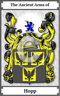 Hopp Family Crest Download (JPG) Book Plated - 600 DPI