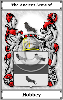 Hobbey Family Crest Download (JPG)  Book Plated - 150 DPI