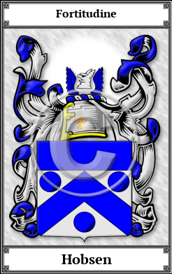 Hobsen Family Crest Download (JPG)  Book Plated - 150 DPI