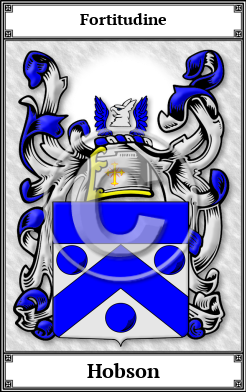 Hobson Family Crest Download (JPG) Book Plated - 600 DPI