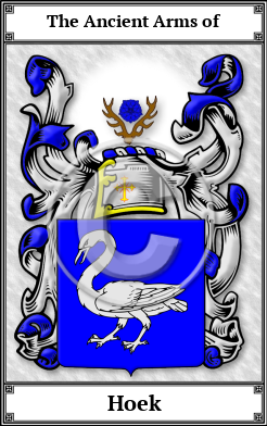 Hoek Family Crest Download (JPG)  Book Plated - 150 DPI