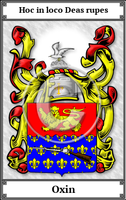 Oxin Family Crest Download (JPG)  Book Plated - 150 DPI