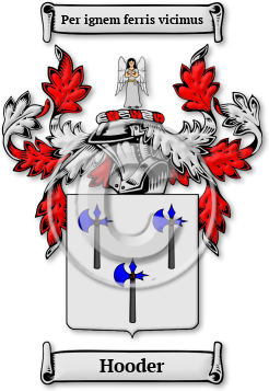 Hooder Family Crest Download (jpg) Legacy Series - 150 DPI