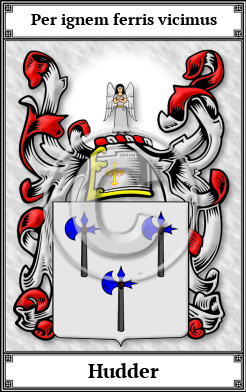 Hudder Family Crest Download (JPG)  Book Plated - 150 DPI