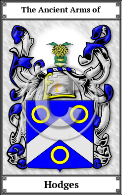 Hodges Family Crest Download (JPG)  Book Plated - 150 DPI