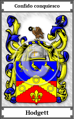 Hodgett Family Crest Download (JPG) Book Plated - 600 DPI