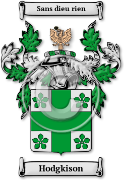 Hodgkison Family Crest Download (jpg) Legacy Series - 150 DPI