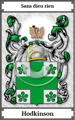Hodkinson Family Crest Download (JPG)  Book Plated - 150 DPI