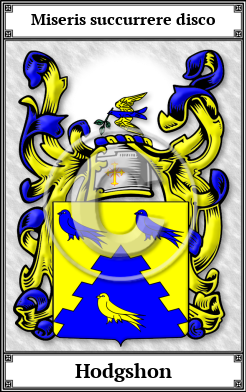 Hodgshon Family Crest Download (JPG) Book Plated - 600 DPI