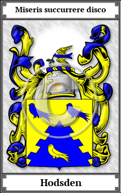 Hodsden Family Crest Download (JPG)  Book Plated - 150 DPI