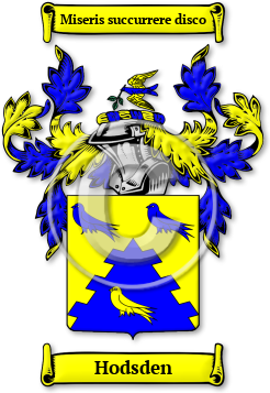 Hodsden Family Crest Download (jpg) Legacy Series - 150 DPI