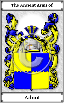 Adnot Family Crest Download (JPG)  Book Plated - 150 DPI