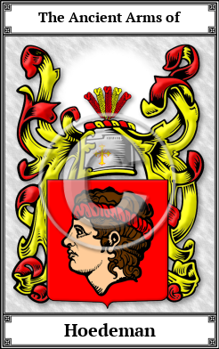 Hoedeman Family Crest Download (JPG)  Book Plated - 150 DPI