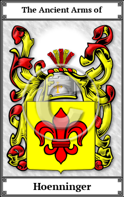 Hoenninger Family Crest Download (JPG)  Book Plated - 150 DPI