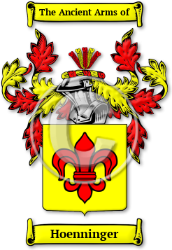 Hoenninger Family Crest Download (jpg) Legacy Series - 150 DPI