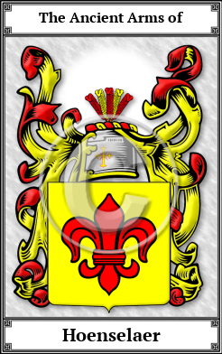 Hoenselaer Family Crest Download (JPG)  Book Plated - 150 DPI